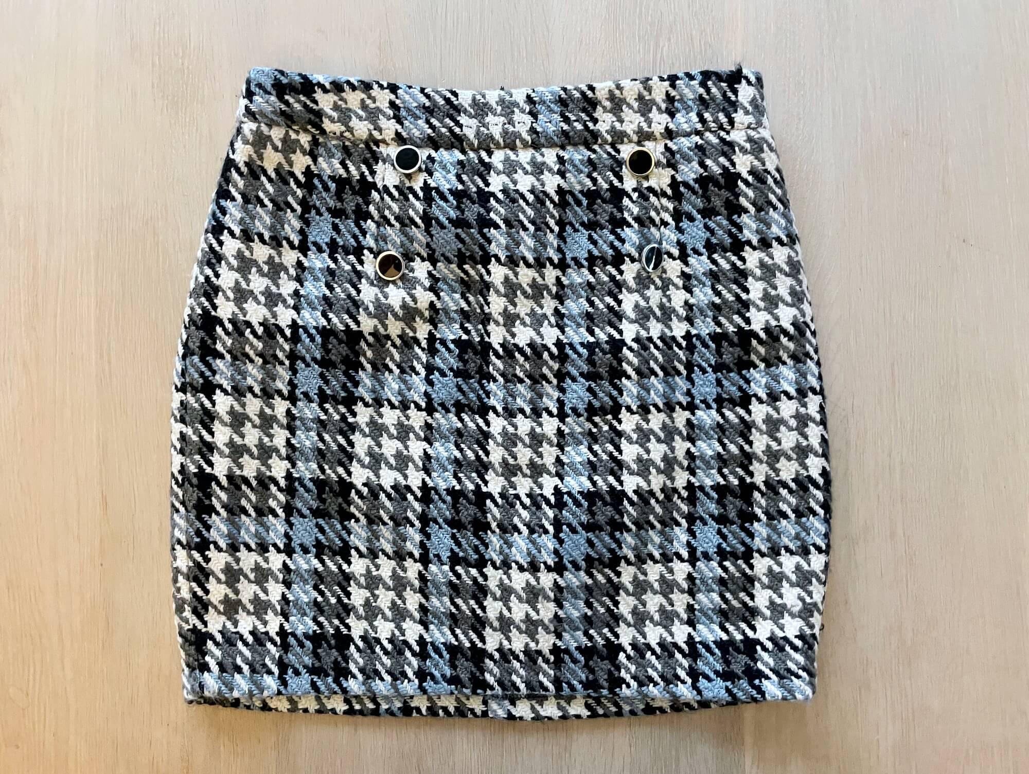 Mini-jupe Plissée à Carreaux NEXT - Noir, Gris, Violet, Beige, Taille 8, Neuve Sans étiquette