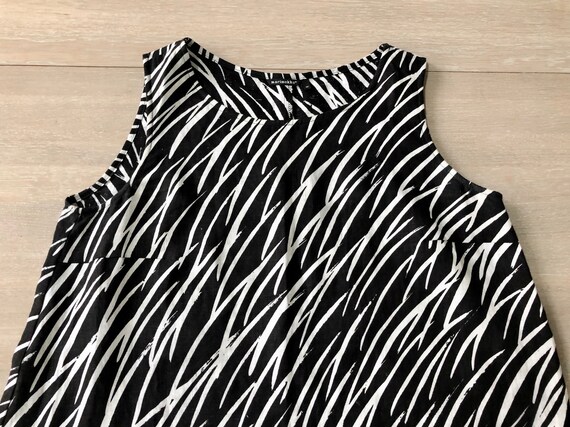 MARIMEKKO Vintage Shift dress, Black and White A-… - image 5