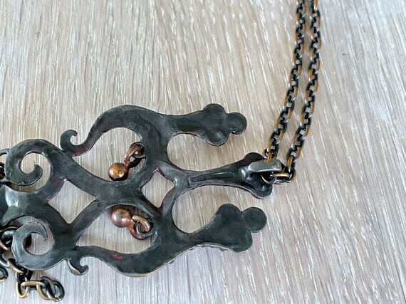 Hannu Ikonen Pendant Necklace, Large Bronze neckl… - image 6