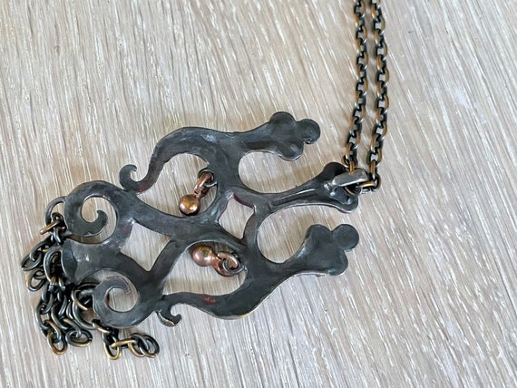 Hannu Ikonen Pendant Necklace, Large Bronze neckl… - image 7