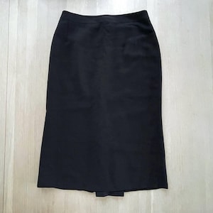Vintage High-Waisted Wool Blend Pencil Skirt - Lena - Retro Midi Skirt UK 12 / EUR 40
