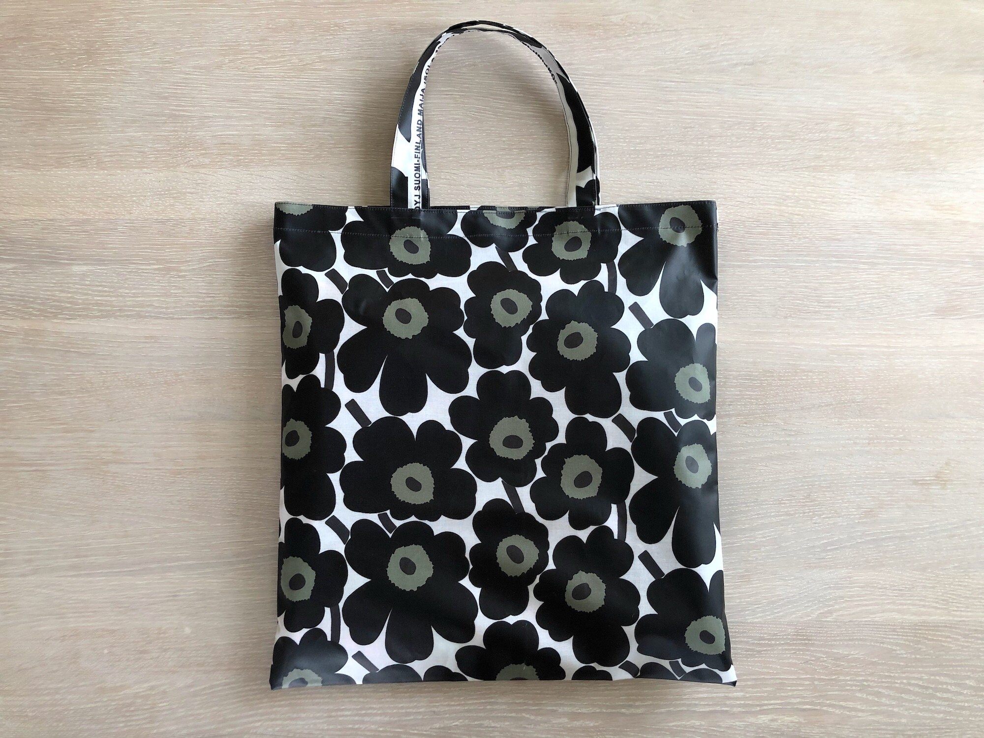Handmade Marimekko Unikko Fabric Oilcloth Market Bag Reusable - Etsy