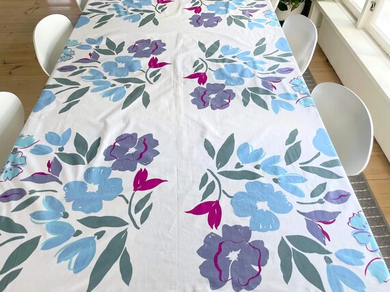 Vintage Marimekko Autere Tablecloth: 1984 Jatta Salonen Floral