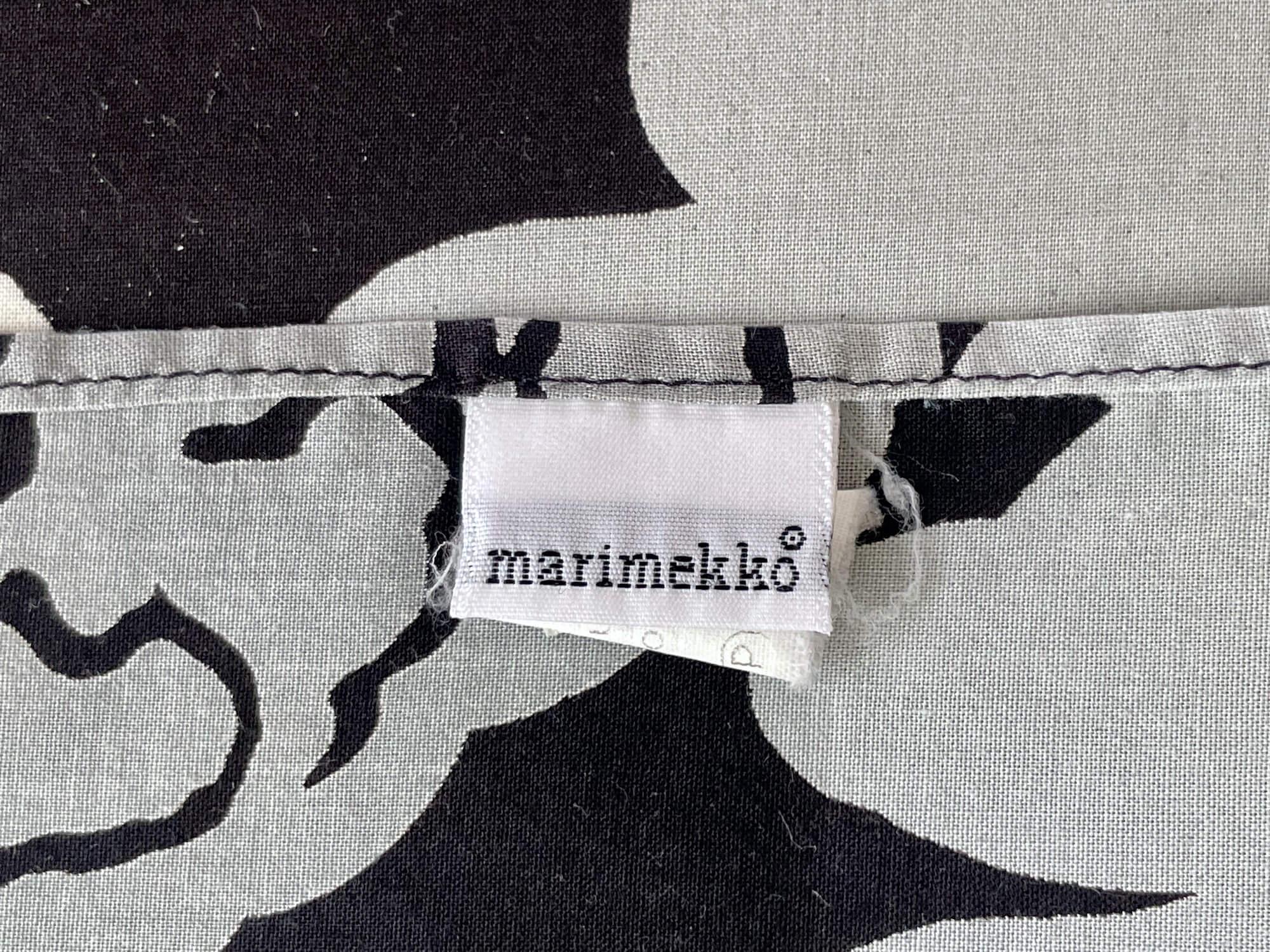 Marimekko Flower Scarf, Black, Grey and White Bandana Scarf