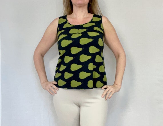 MARIMEKKO Vintage T Shirt, Pear Print Top, Funky … - image 2