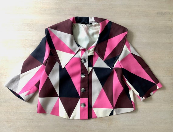 Geometric Cropped Jacket, MARIMEKKO Vintage Blazer