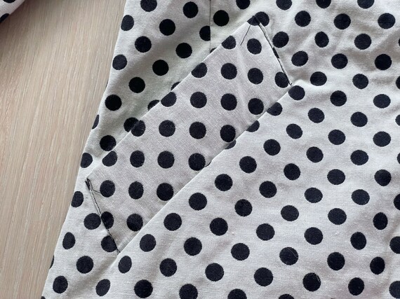 Desigual Trench Coat, Black and White Polka Dot V… - image 6