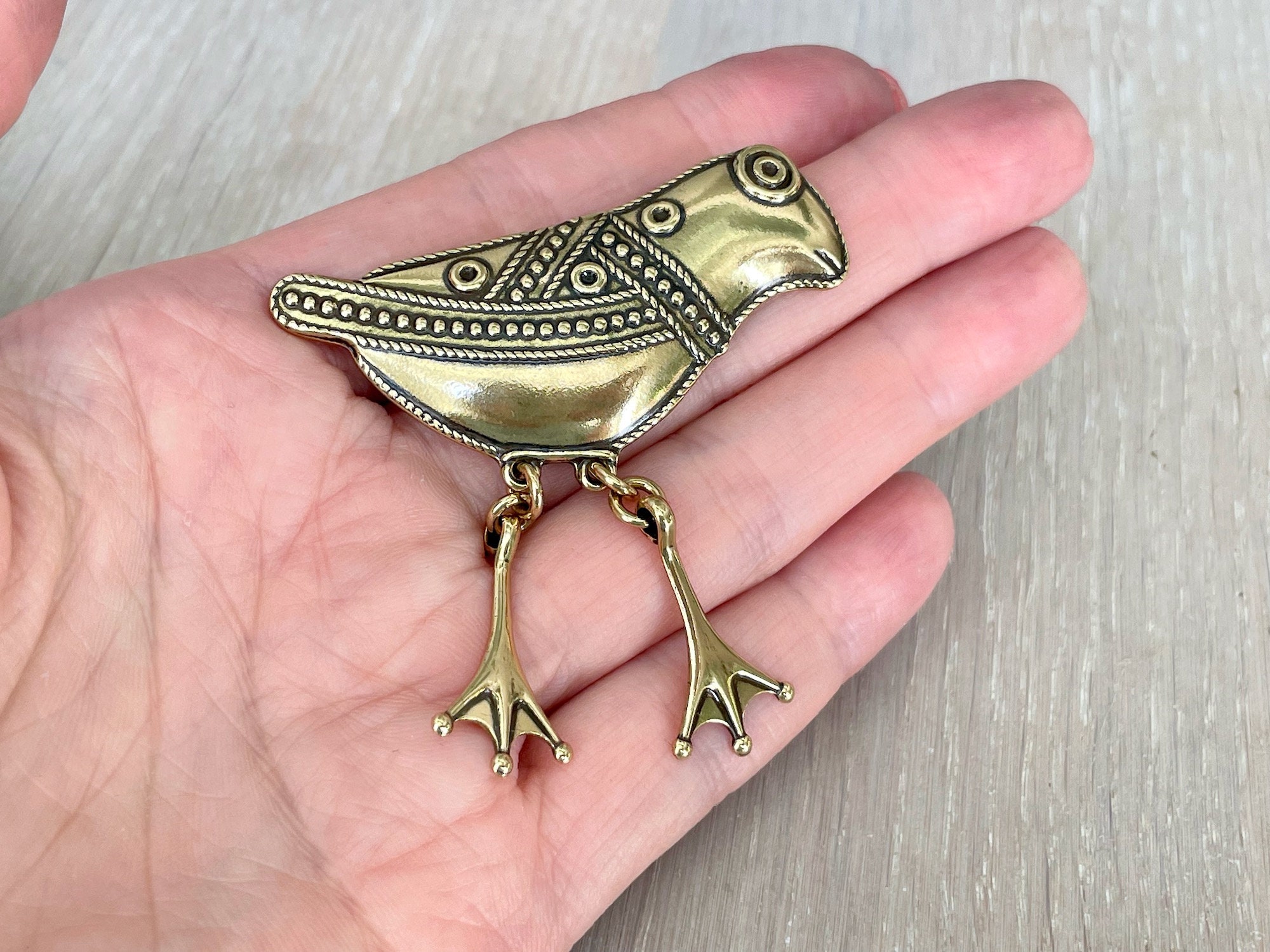 カレワラ・コルブロンズ鳥ブローチ - フィンランドヴィンテージ