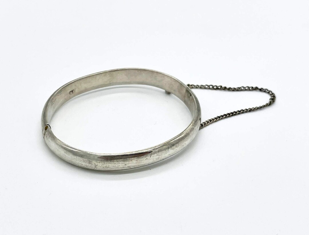 Bracelet Argent Style Moderniste Des Années 60 - Occasion, En Argent Massif, Vintage Et élégant