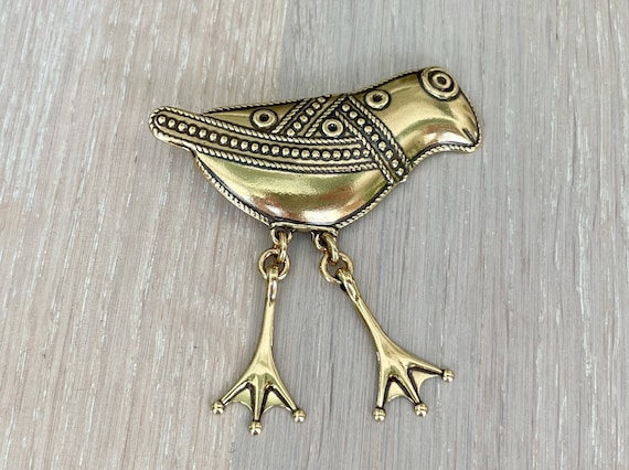 カレワラ・コルブロンズ鳥ブローチ - フィンランドヴィンテージ