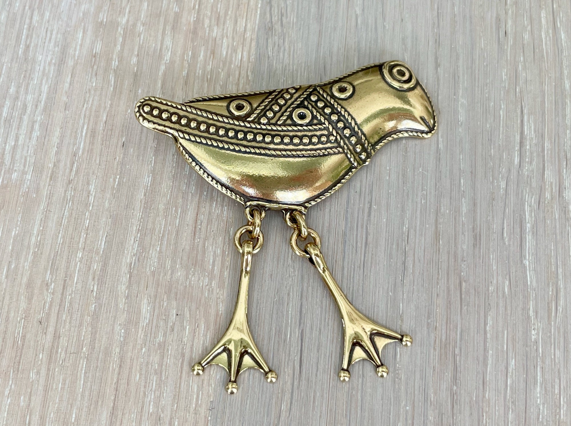 カレワラ・コルブロンズ鳥ブローチ - フィンランドヴィンテージ