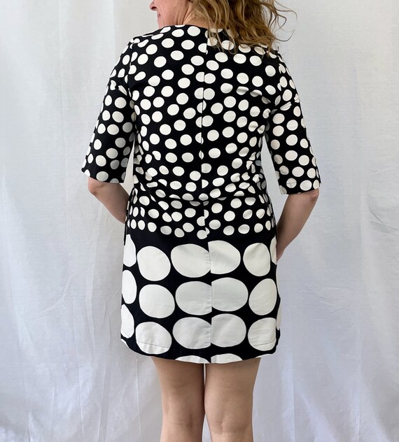 Marimekko Vintage Dress, Polka Dot Shift Dress, B… - image 2