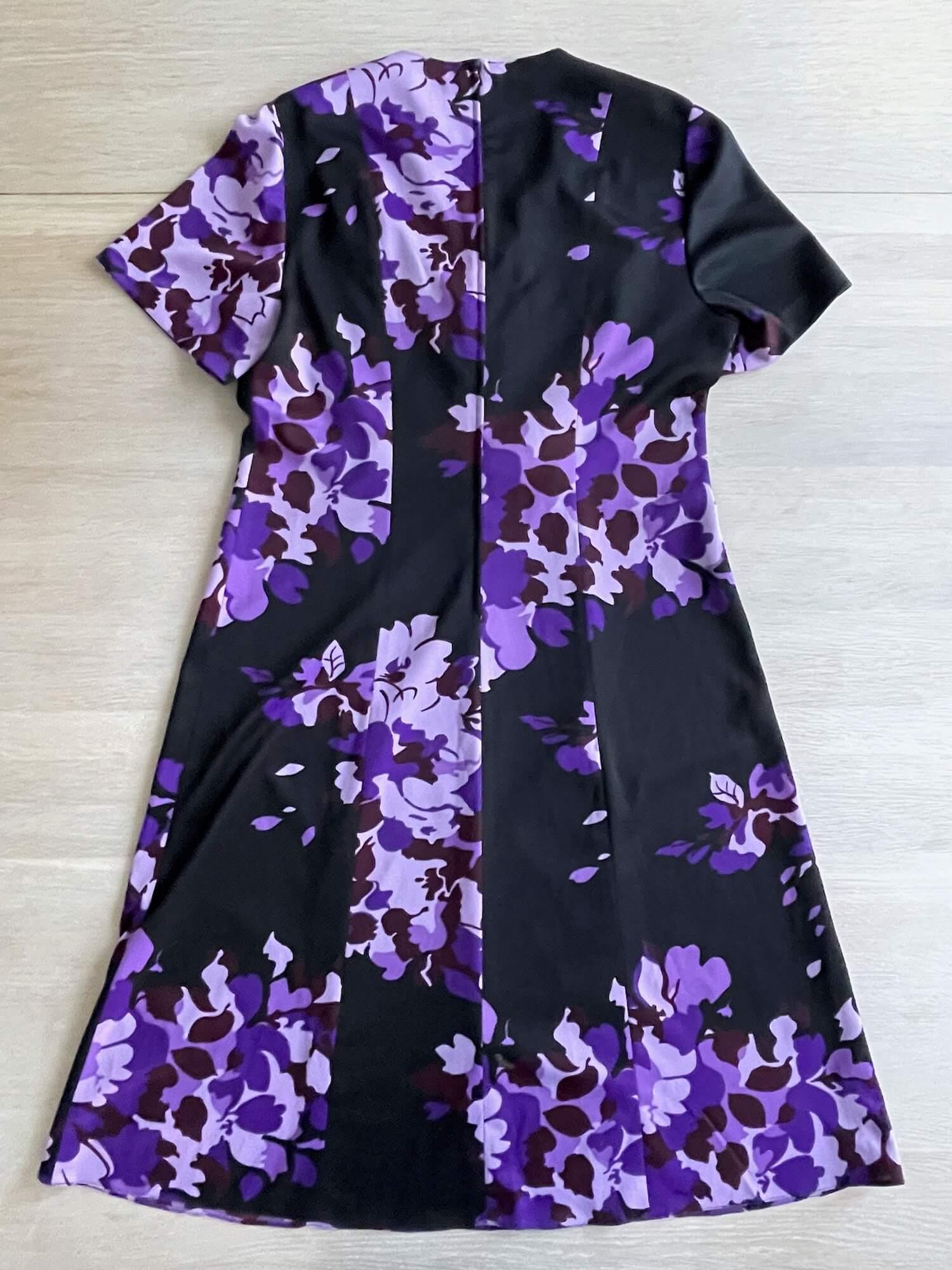 black dress with purple flowers Long Prom Sequin Black / 8 flowy sleeve adds a graceful touch Black Floral Petals And Passion