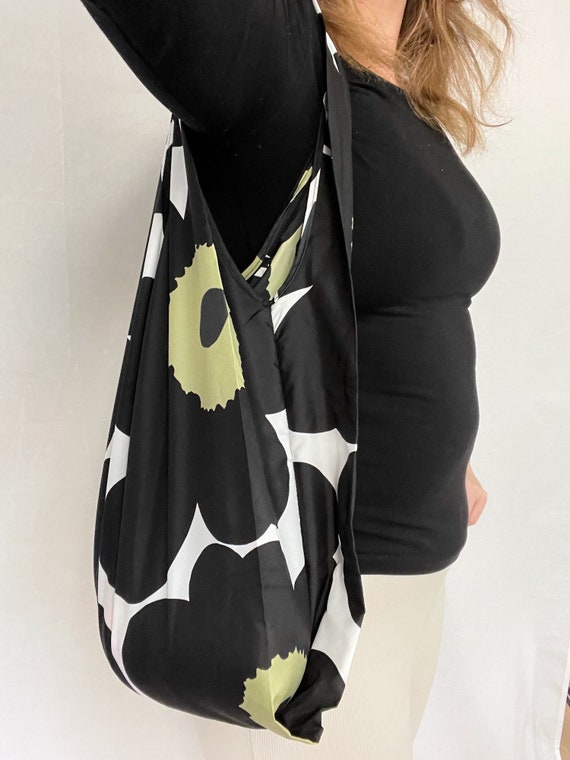 Marimekko Unikko Foldable Shopping Bag, Black and… - image 3