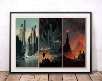 lord of the rings poster etsy