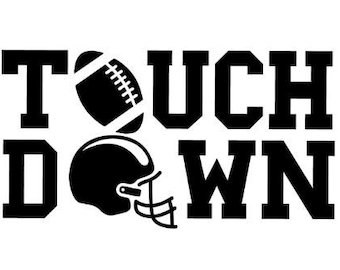 Touchdown SVG, Fútbol americano, Amante de los deportes, Fiesta previa al partido, Equipo deportivo, Hora del partido, Descarga digital instantánea, PNG, Cricut, Archivos de corte, Silhouette