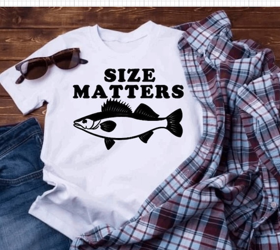 Size Matters Unisex T Shirt, Funny Fishing Shirt, Walleye, Fishing Gift for  Men, Gifts for Him, Father's Day Gift, Fisherman Gift, Fish PNG 