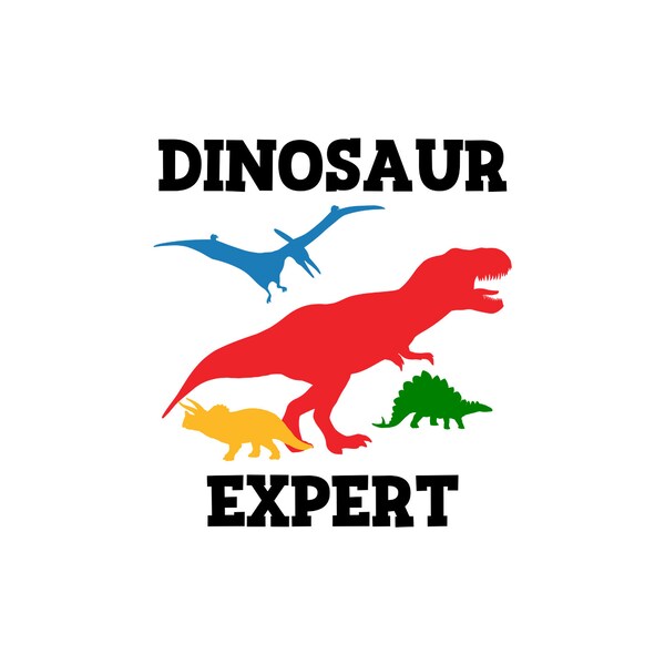 Dinosaur Expert SVG, Baby Dinosaur, Kids Room Decoration, Birthday Decor, Instant Digital Download, Png, SVG, Cricut, Cut Files, Silhouette