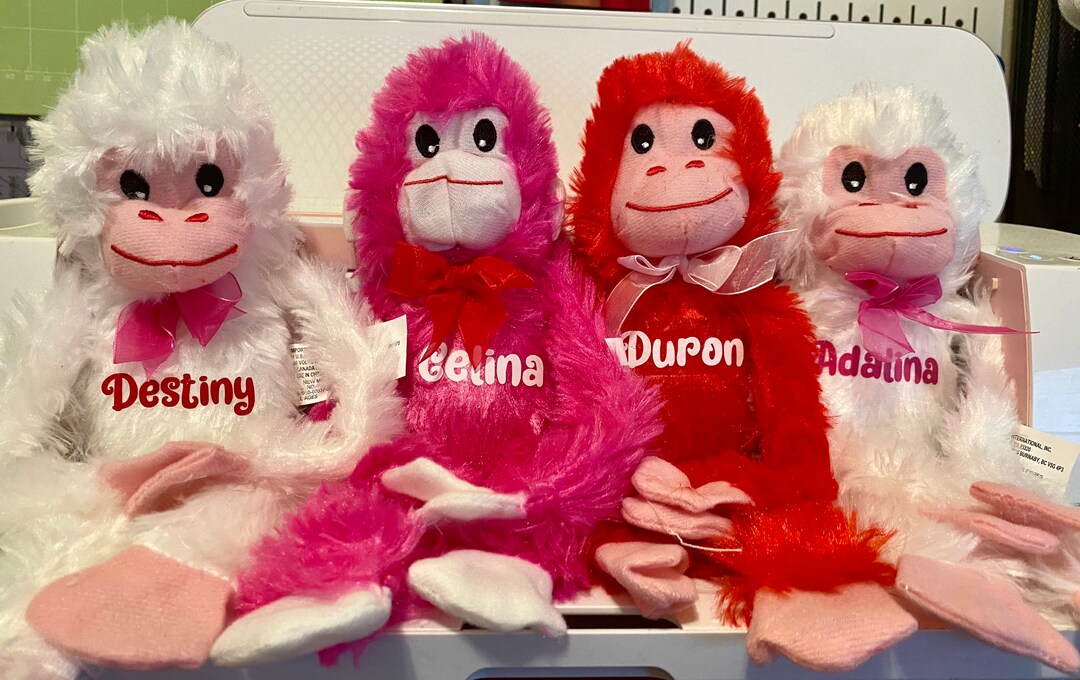 Personalized Valentines Monkeys Etsy