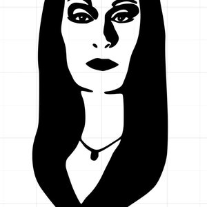 Pretty Morticia Addams Sticker