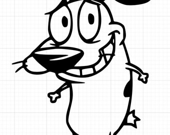 Coraje el perro cobarde Pegatina