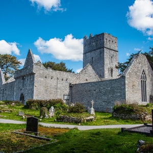 Mounted Print of Muckross Abbey, Killarney, Co. Kerry. Free Postage