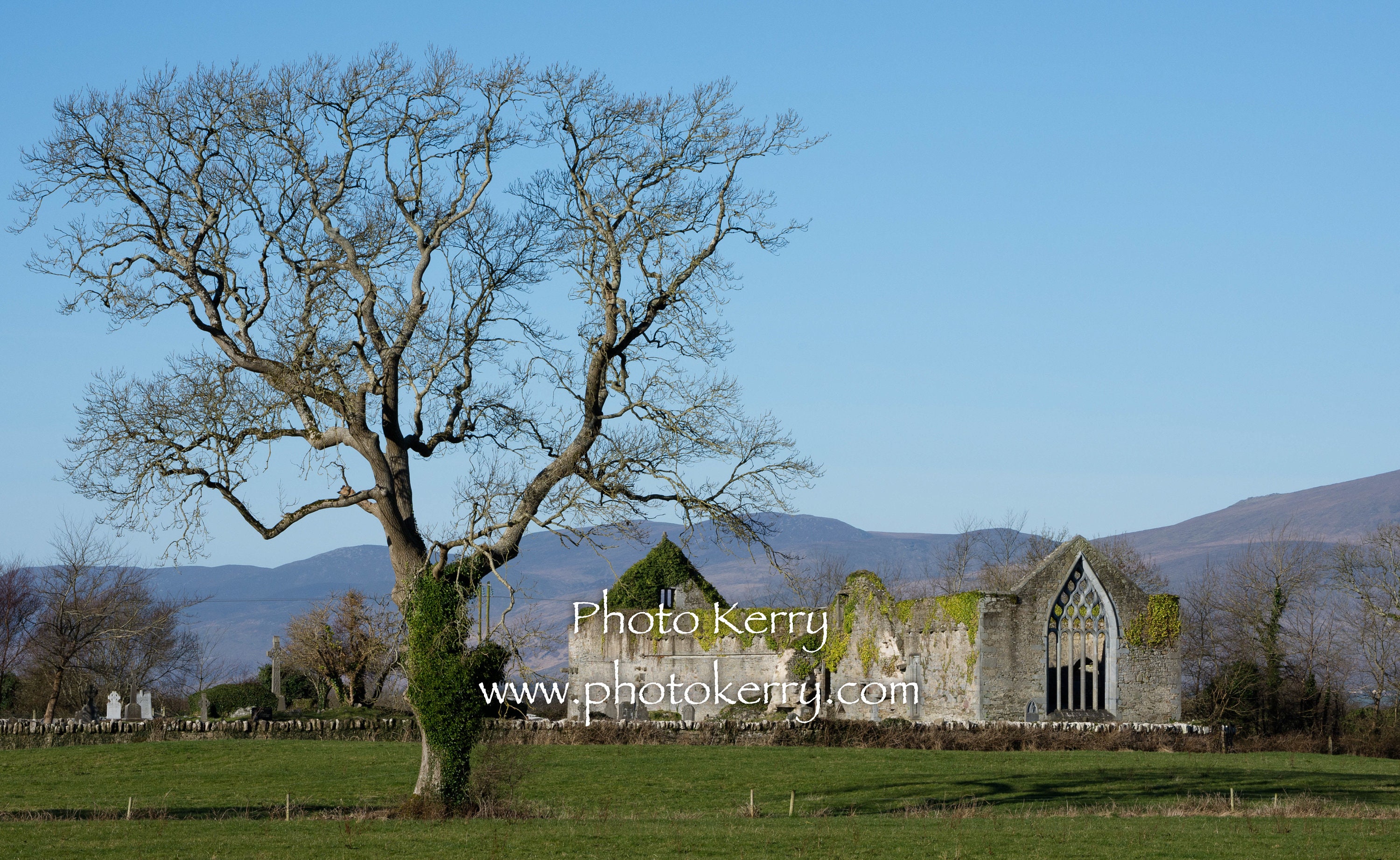 Mounted Photo of Killagha Abbey Milltown Co. Kerry Ireland Etsy
