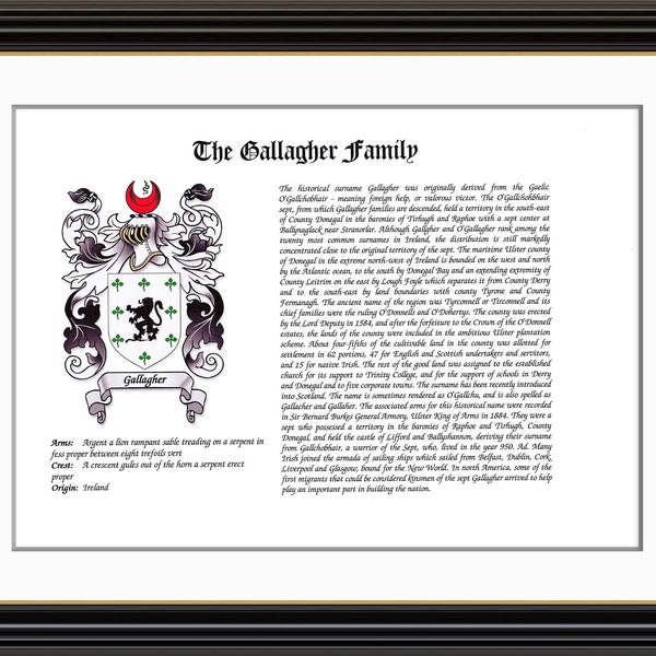 Gallagher Family Tree - Etsy UK