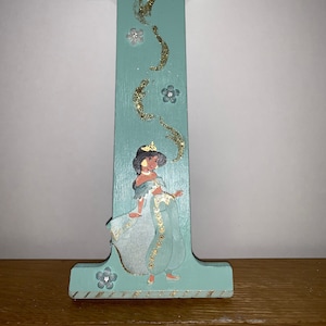 Personalized Disney Inspired Aladdin wooden letters for wall decor (8 Inches tall) JASMINE