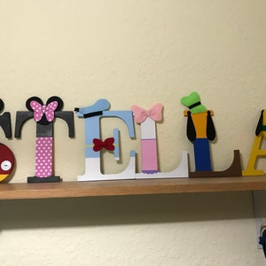Personalized Disney Mickey and Friends Baby Nursery letters for wall decor (8 Inches tall)