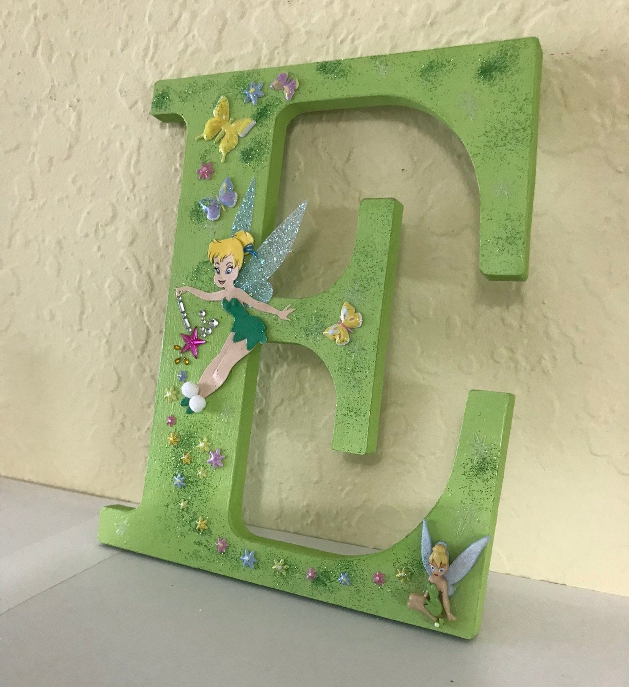 Personalized Disney Tinkerbell Inspired Wooden Letters for Wall Decor ...