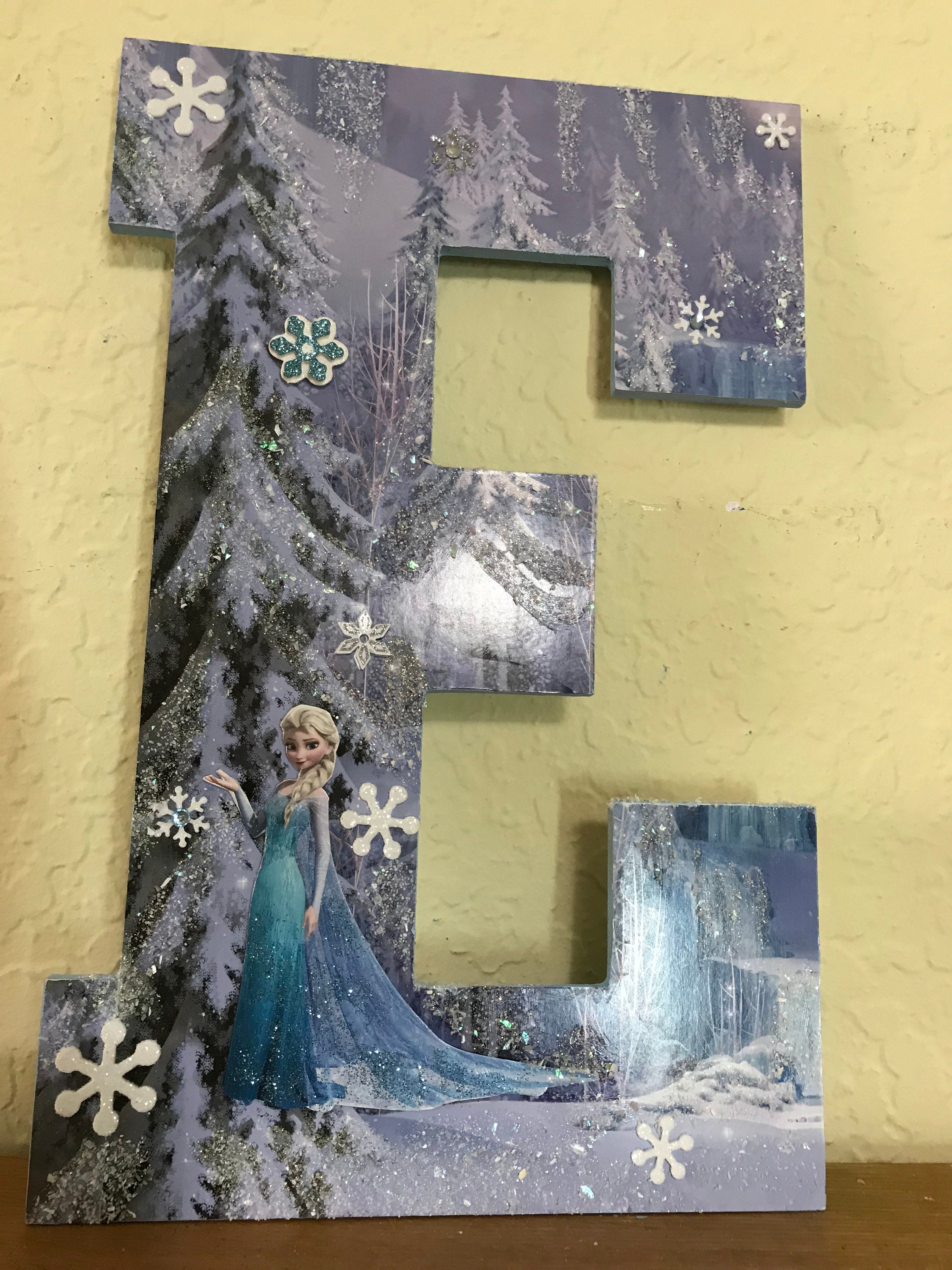 Personalized Disney FROZEN Elsa Inspired Wooden Letters for Wall Decor ...