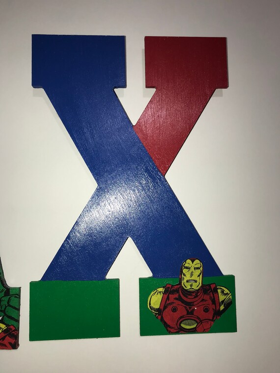 Multiple Personalized Marvel Inspired Wooden Letters for Wall Etsy