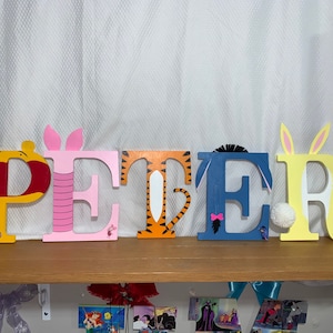 Personalized Disney WINNIE THE POOH   (8 Inches tall) (Popular Nursery Theme )