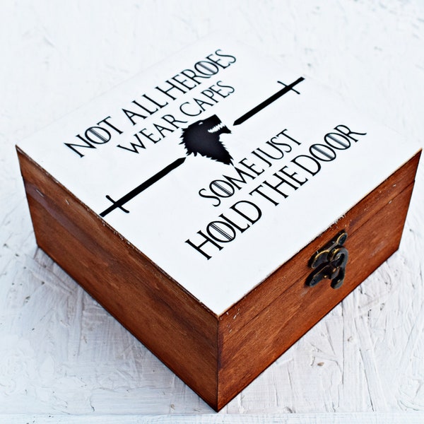 Hodor hold the door, Game of thrones storage box, wooden wedding gift, personalized wedding, gift for couples, GoT fans, wood jewelry box