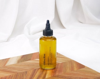Botanical Hair and Scalp Oil - Hair Growth Oil, Ayurvedic Infusion, Edges, Breakage, Hair Loss, Hot Oil Treatment, Dry Itchy Scalp