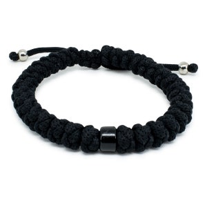 Adjustable Black Orthodox Prayer Rope Bracelet with bead 33 Knots Brojanica Komboskini, Christian Gifts, Christian Bracelet,