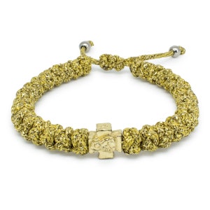 Adjustable Gold Orthodox Prayer Rope Bracelet 33 Knots Brojanica Komboskini, Christian Gifts, Christian Bracelet, Christian Jewelry