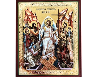 ロシア正教会の三手聖母イコン（8.3インチ x 11.7インチ） - Etsy 日本