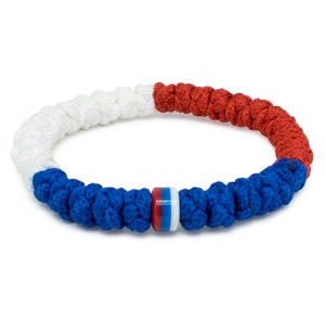 Red White and Blue Orthodox Prayer Rope Bracelet 33 Knots Brojanica Komboskini Orthodox Jewelry, Christian Gifts, Christian Bracelet,
