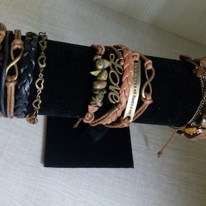 Multi-layer Leather bracelet Natural stone bracelet Tiger Eye Unakite Braided bracelet Unisex leather bracelet Party fit gifts woman jewelry