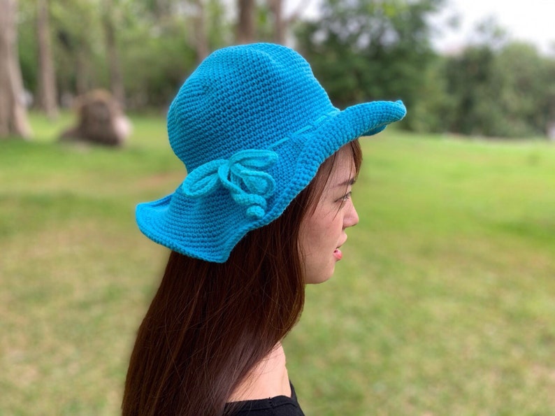 Blue Sky Fashion Crochet Floppy hat
