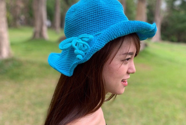 Blue Sky Fashion Crochet Floppy hat