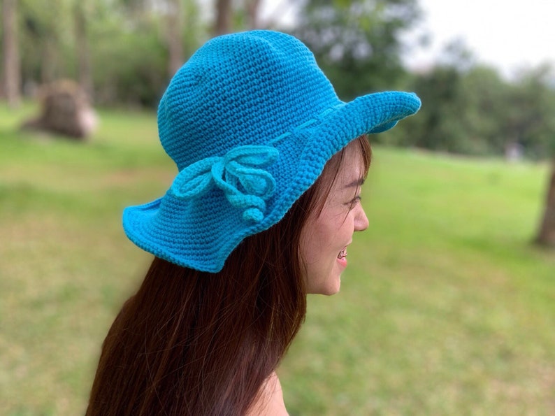 Blue Sky Fashion Crochet Floppy hat