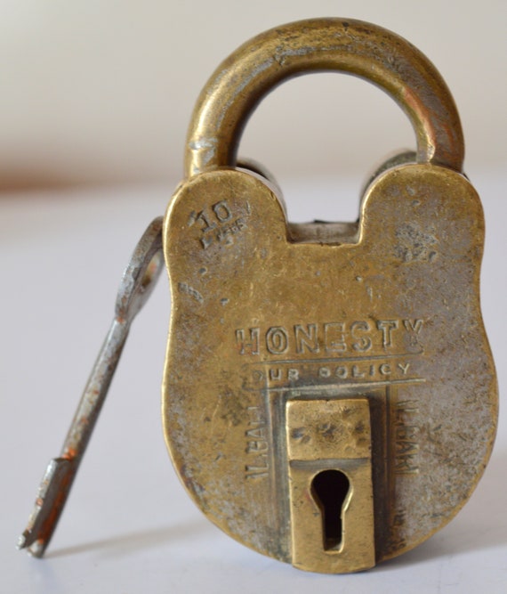 Hand Crafted Vintage Handmade Antique Brass Door Lock Padlock Etsy