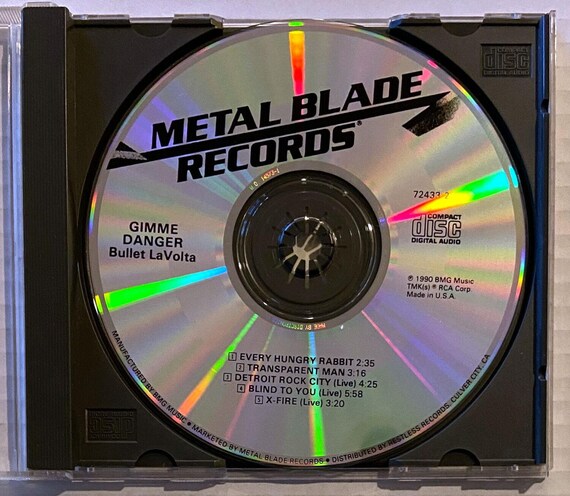 Gimme Danger CD Bullet Lavolta 1990 Detroit Rock City X-fire
