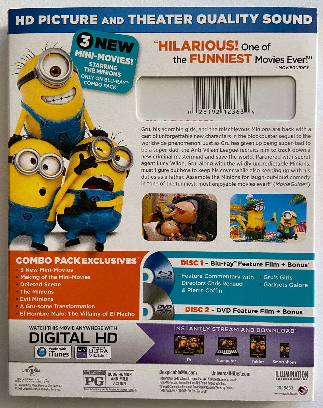 Family Blu-ray DVD Lot Despicable Me 2 Kung-fu Panda 2 Annie Kids