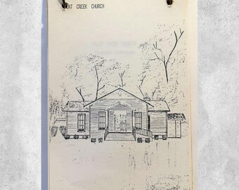 Flat Creek Baptist Church Vintage Handmade Country Community Cookbook Georgia