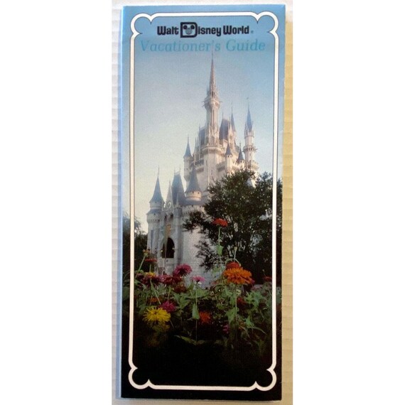 Vintage 1978 Disney World Vacationer's Guide and Fold Out Map 14.5