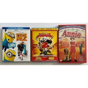 Familie Blu-ray-dvd&#39;s Despicable Me 2 Kung-Fu Panda 2 Annie Kids Bonusfuncties Minions Minifilms Commentaar Sing A Long